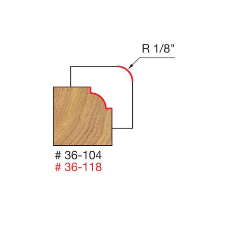 1/8" Radius Beading Bit