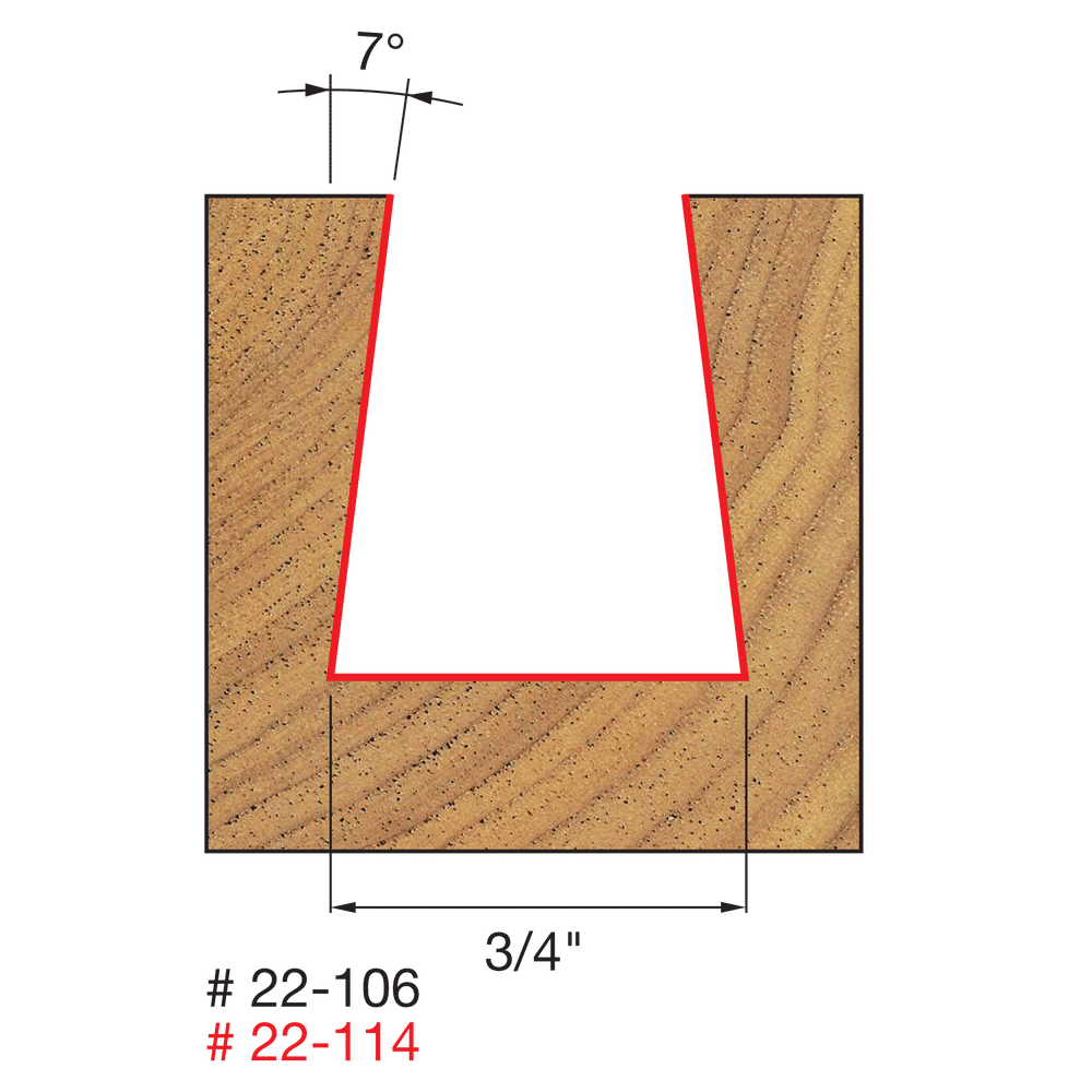 3/4" Dovetail Bit 22-114