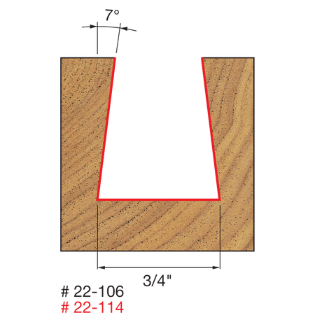 3/4" Dovetail Bit 22-114