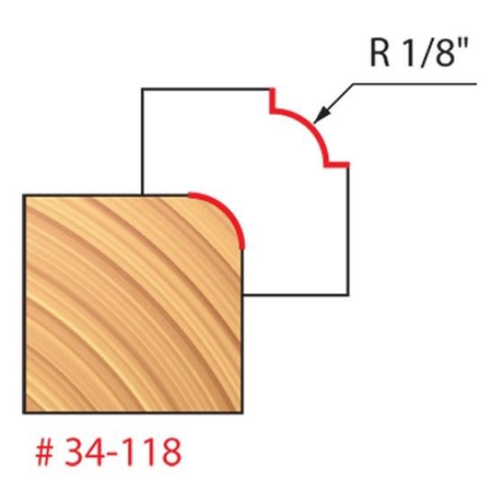 1/8" Radius Rounding Over Bit