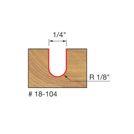 1/8" Radius Round Nose Bit