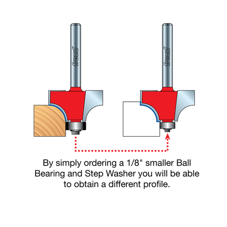 1/4" Radius Rounding Over Bit, Quadra Cut