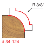 3/8" Radius Rounding Over Bit, Quadra Cut