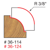 3/8" Radius Beading Bit, Quadra Cut