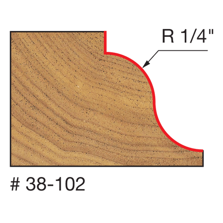 1"-3/8" Roman Ogee Bit, Quadra Cut