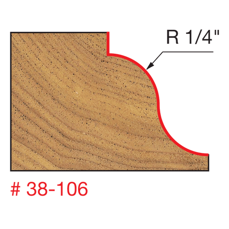 1"-5/8" Roman Ogee Bit, Quadra Cut