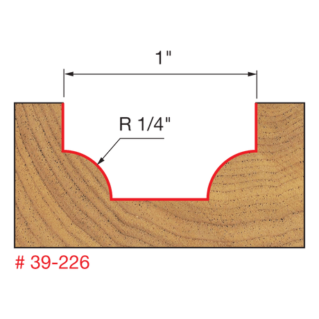 1/4" Radius Ovolo Bit