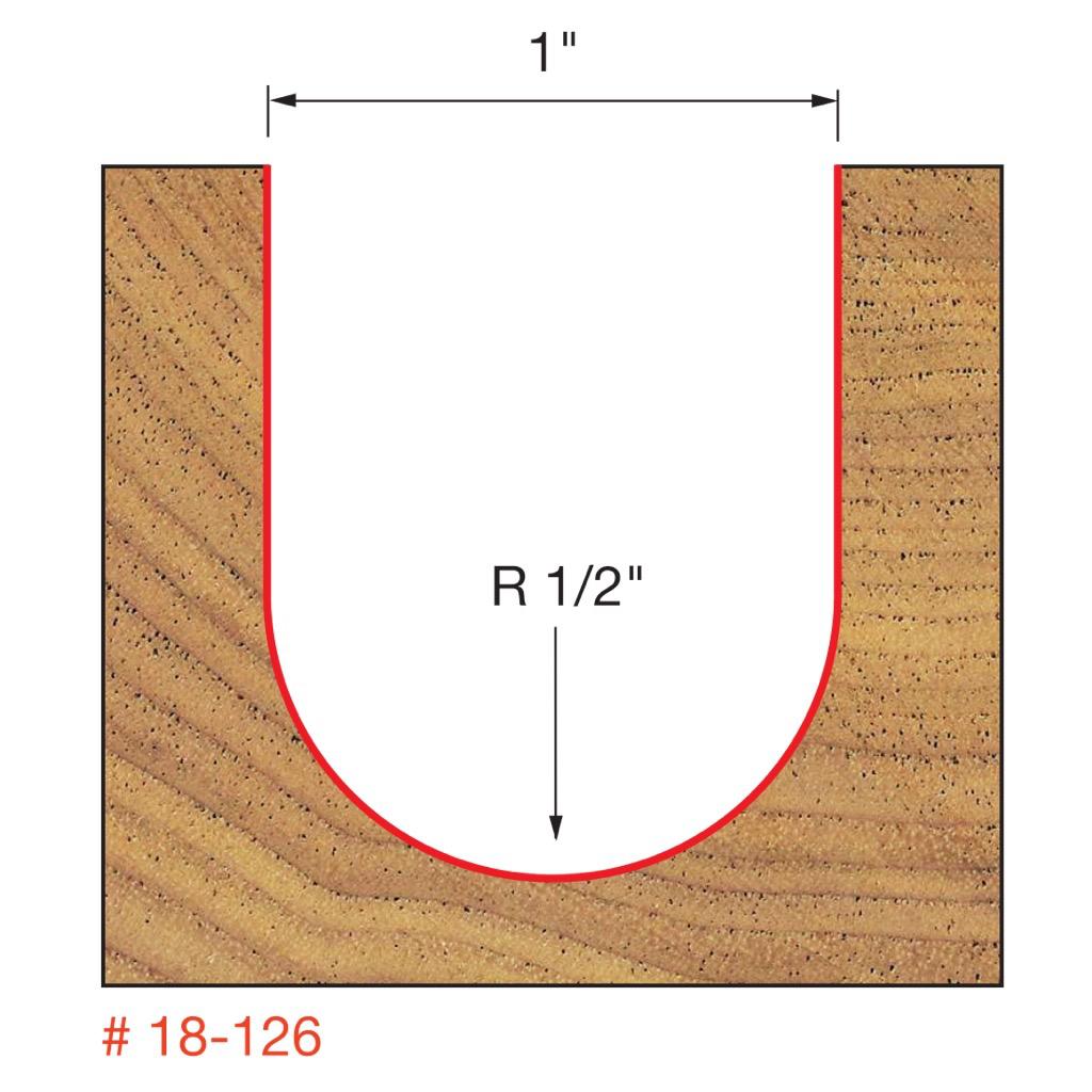 1/2" Radius Round Nose Bit