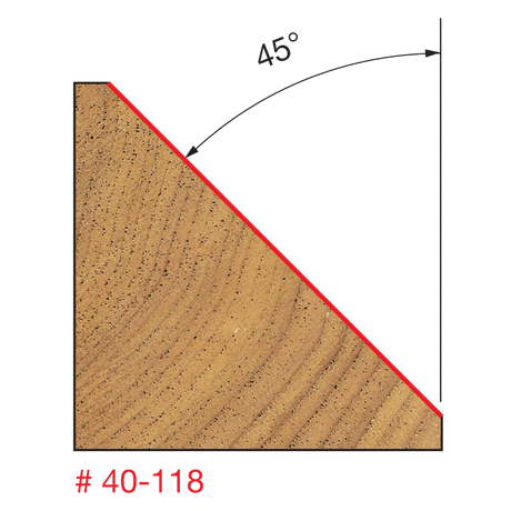 2"-1/2" Chamfer Bit, 45deg