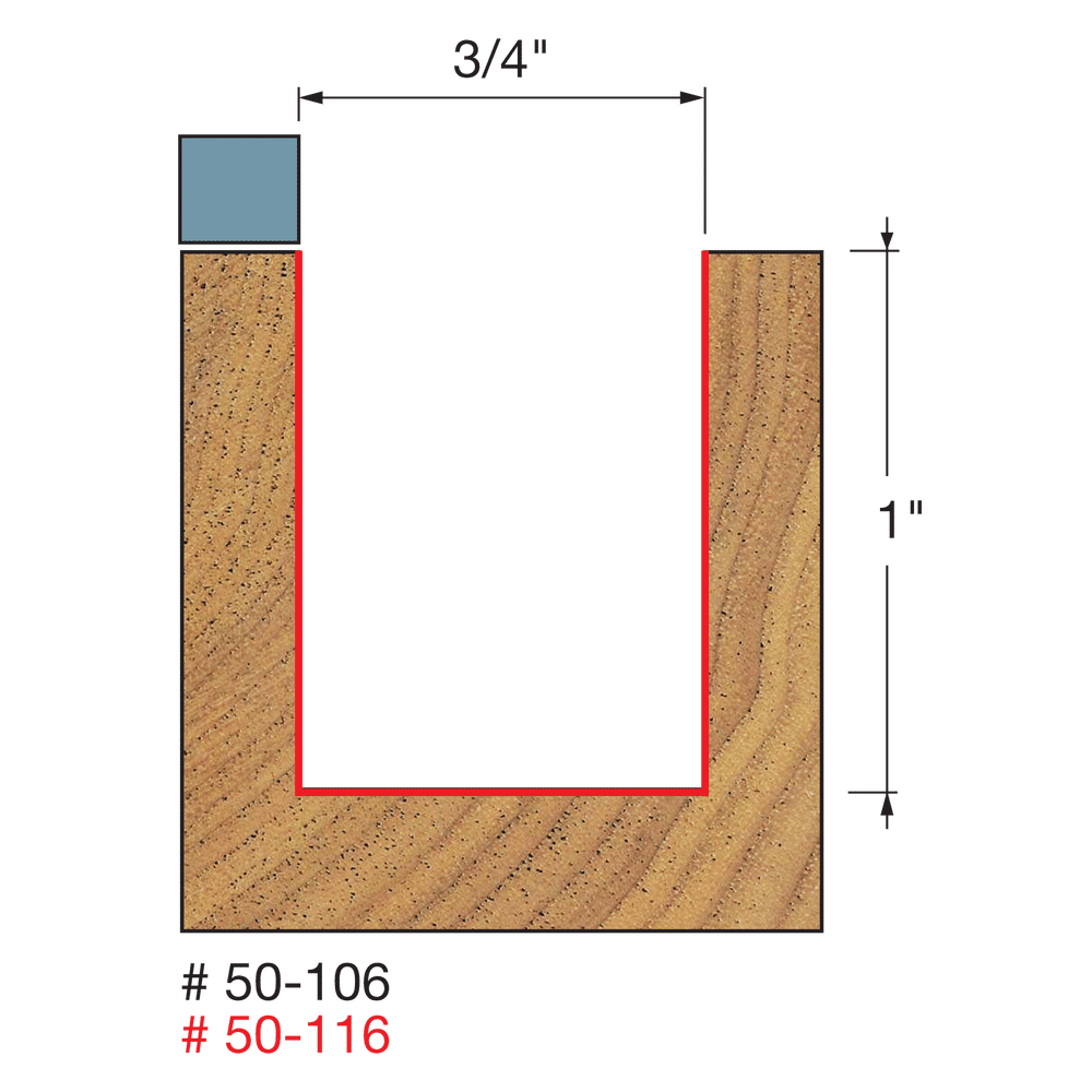 3/4" x 1" Top Bearing Flush Trim Bit