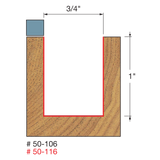 3/4" x 1" Top Bearing Flush Trim Bit