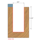 3/4" x 1-3/4" Top Bearing Flush Trim Bit