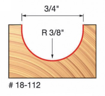 3/8" Radius Round Nose Bit