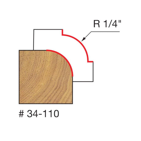 1/4" Radius Rounding Over Bit