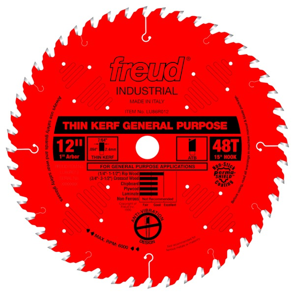 12&quot; Thin Kerf General Purpose Blade, 48T