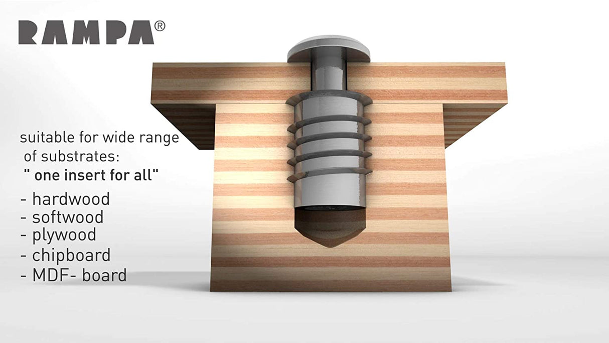 RAMPA© M8 Threaded Insert 18mm