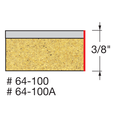 1/4" x 3/8" Solid Carbide Flush Trim Bit