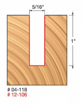 5/16" x 1" Double Flute Straight Bit