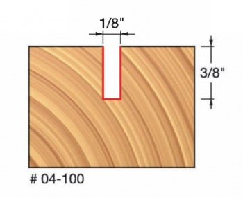 1/8" x  3/8" Double Flute Straight Bit