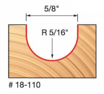 5/16" Radius Round Nose Bit