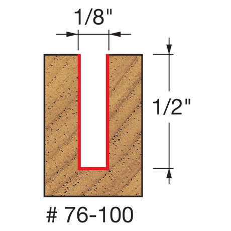 1/8" x 1/2" Down Spiral Bit