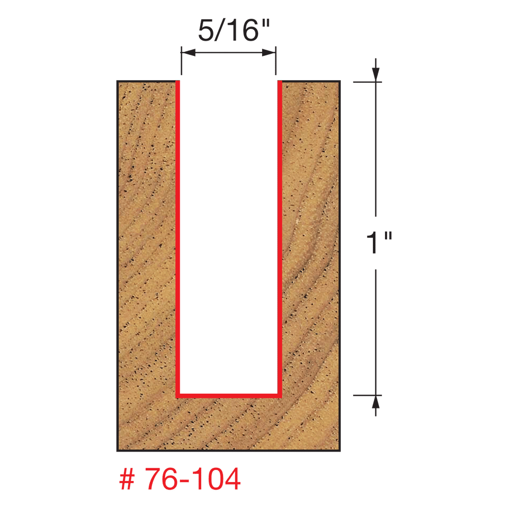 5/16" x 1" Down Spiral Bit