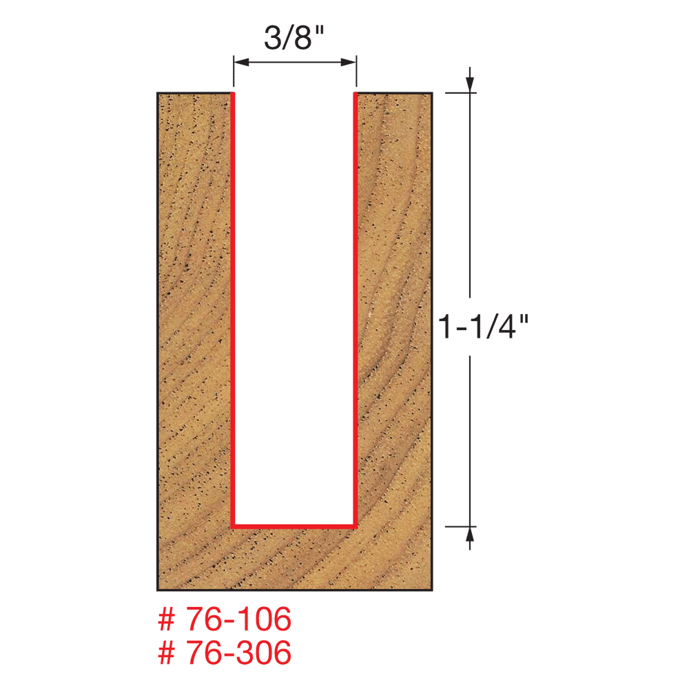 3/8" x 1-1/4" Down Spiral Bit