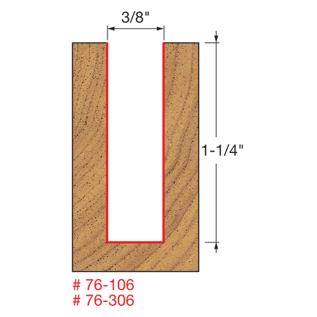 3/8" x 1-1/4" Down Spiral Bit