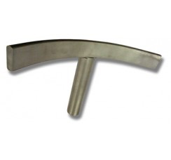 Exterior Curved Toolrest - 9&quot; blade, 3&quot; radius, 1&quot; post for 12&quot; Swing Lathe
