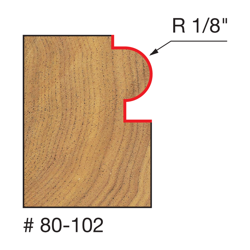 9/16&quot; x 1/8&quot; Radius Traditional Beading Bit
