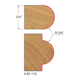 3/8" Radius Half Round Bit