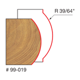 39/64" Radius Convex Edge Bit