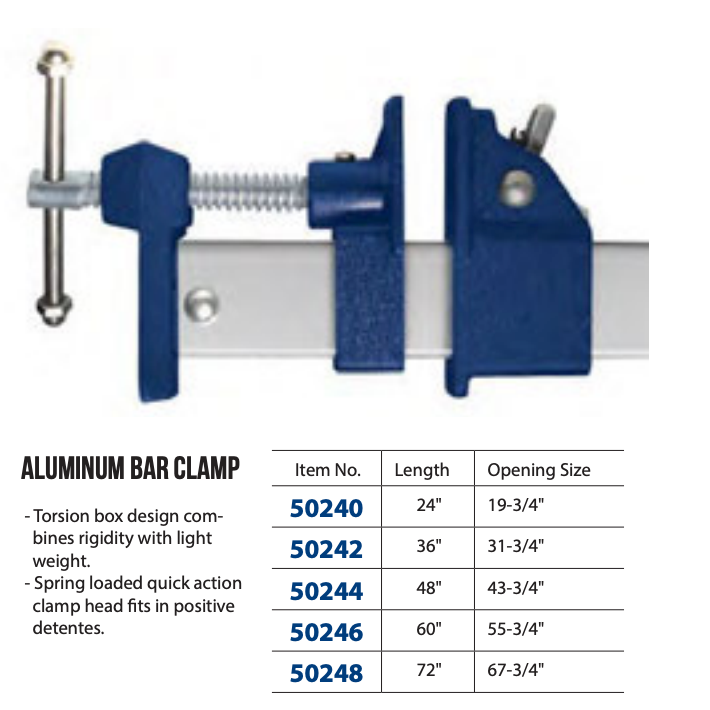 48" Aluminum Bar Clamp