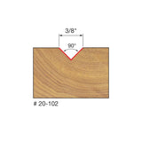 3/8" V Grooving Bit, 90deg