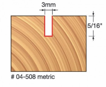 Straight Bit 3MMD 5/16"H 1/4"SH 2F