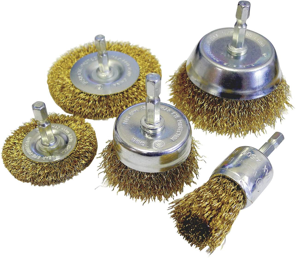 5 Pc Brass Wire Brush Set