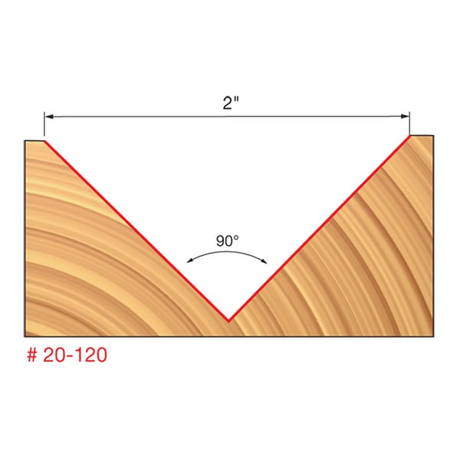 2" V Grooving Bit, 90deg